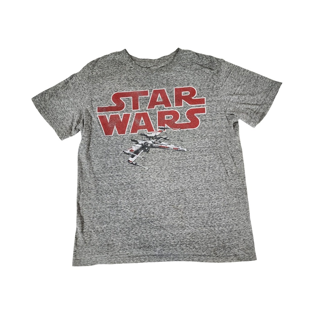 Star Wars X-Wing Graphic T-Shirt Mens Medium Gray Heather Mad Engine Tee